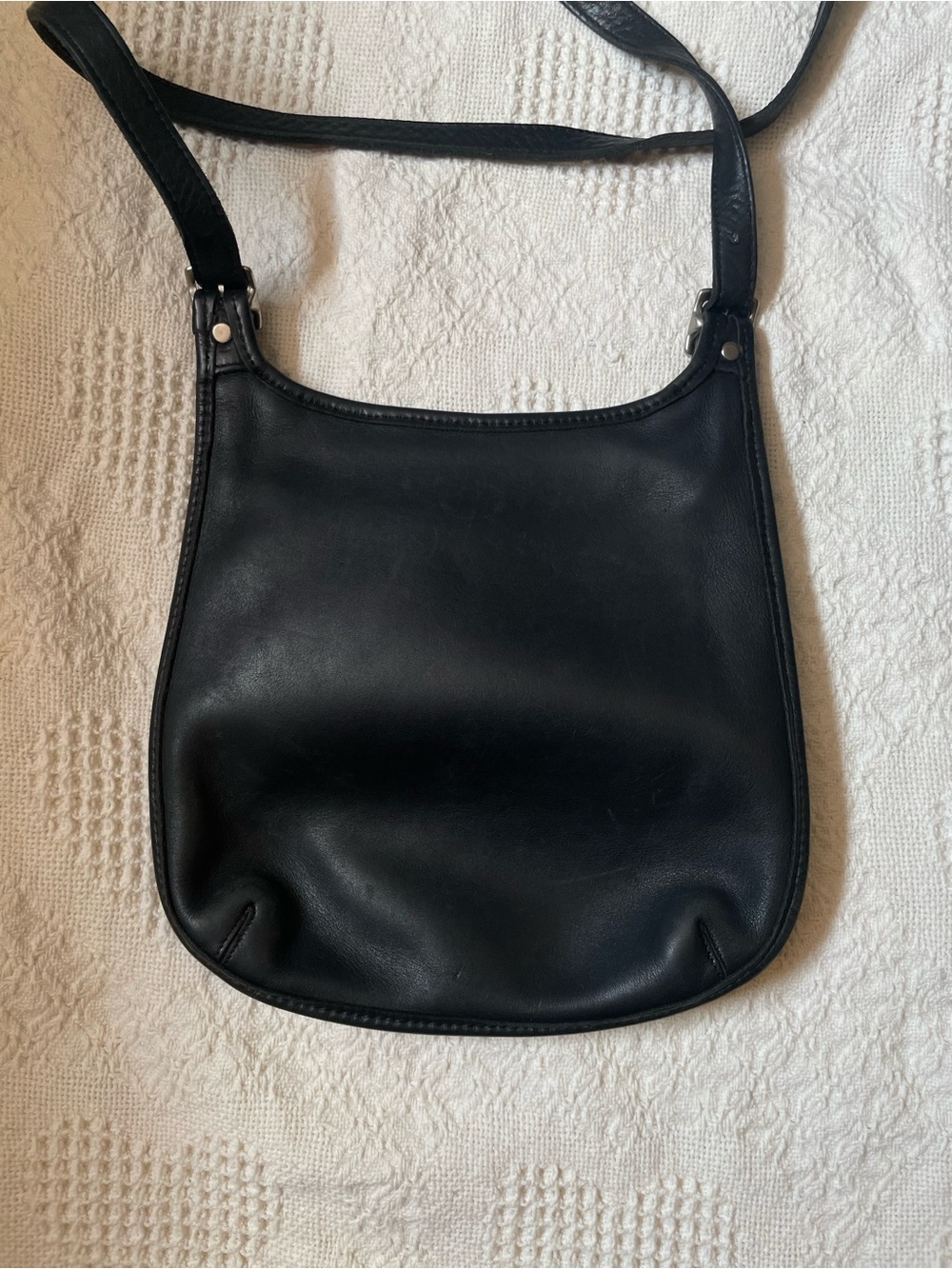 Vintage Coach Black Hippie Flap Bag - Style 1935